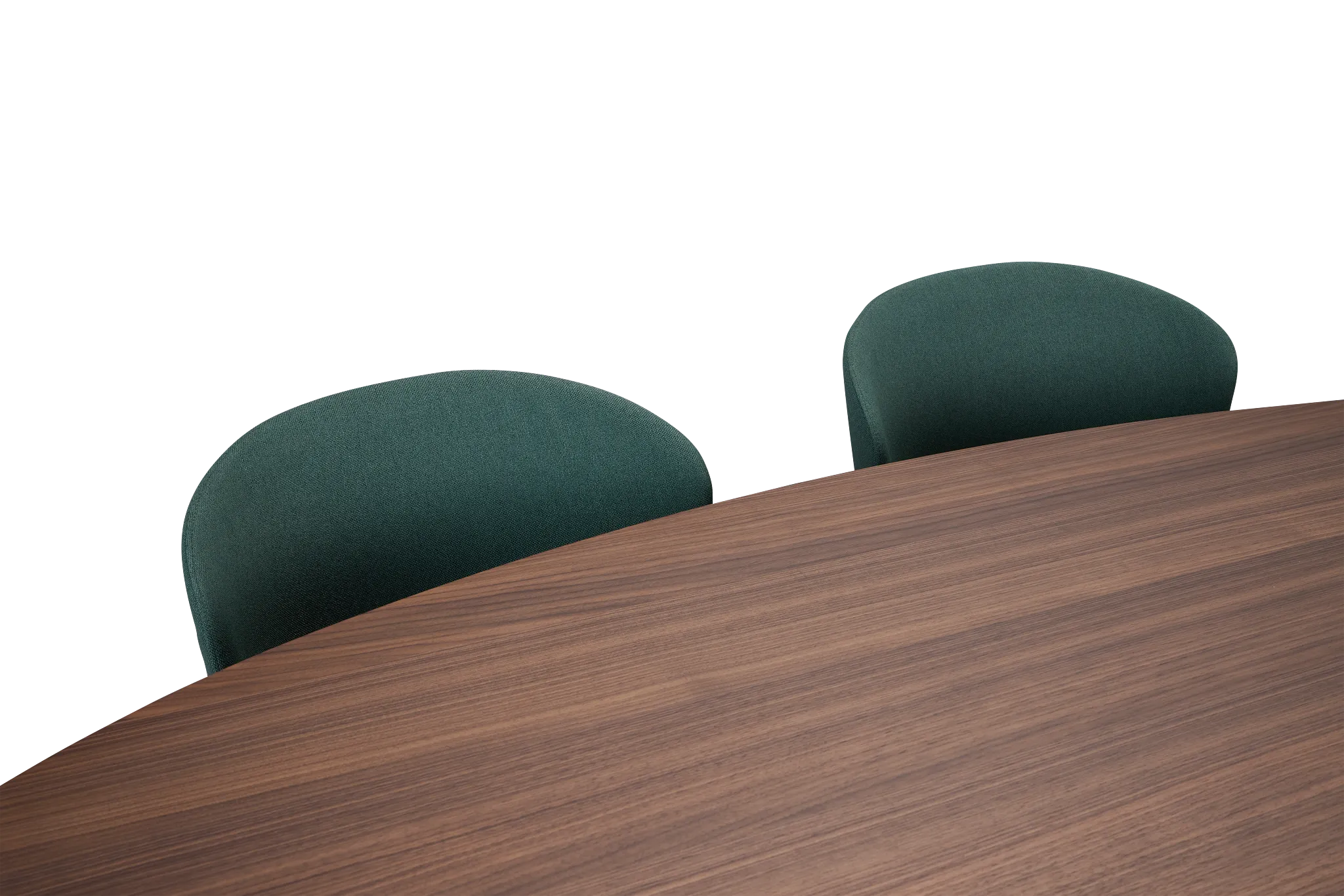 Nomad Mid Tone 78" Oval Table & 4 Dark Green Chairs W/ Mid-tone Legs