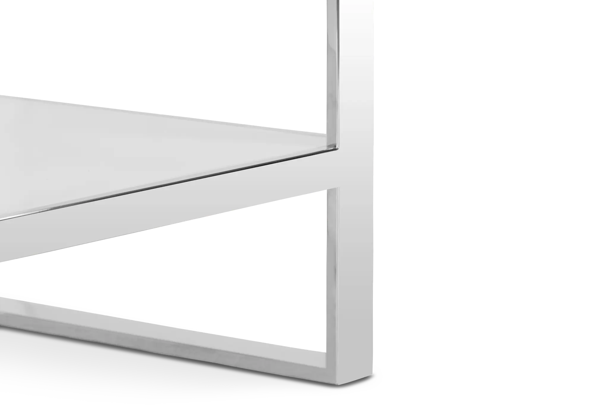 Miami White Glass End Table Miami White Glass End Table