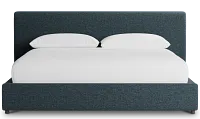 Grayton Elevation Dark Blue 44" Upholstered Platform Bed