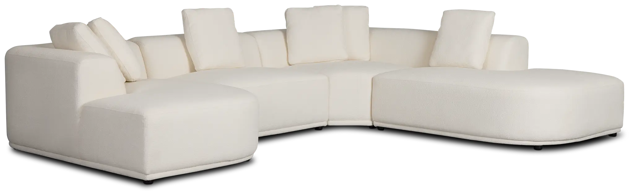Catalina White Fabric Medium Left Chaise Sectional Catalina White Fabric Medium Left Chaise Sectional
