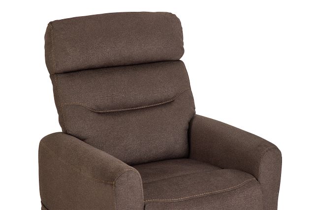 Canton Brown Fabric Power Lift Recliner