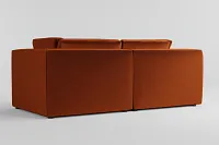 Destin Joya Orange Velvet 2-piece Modular Sofa