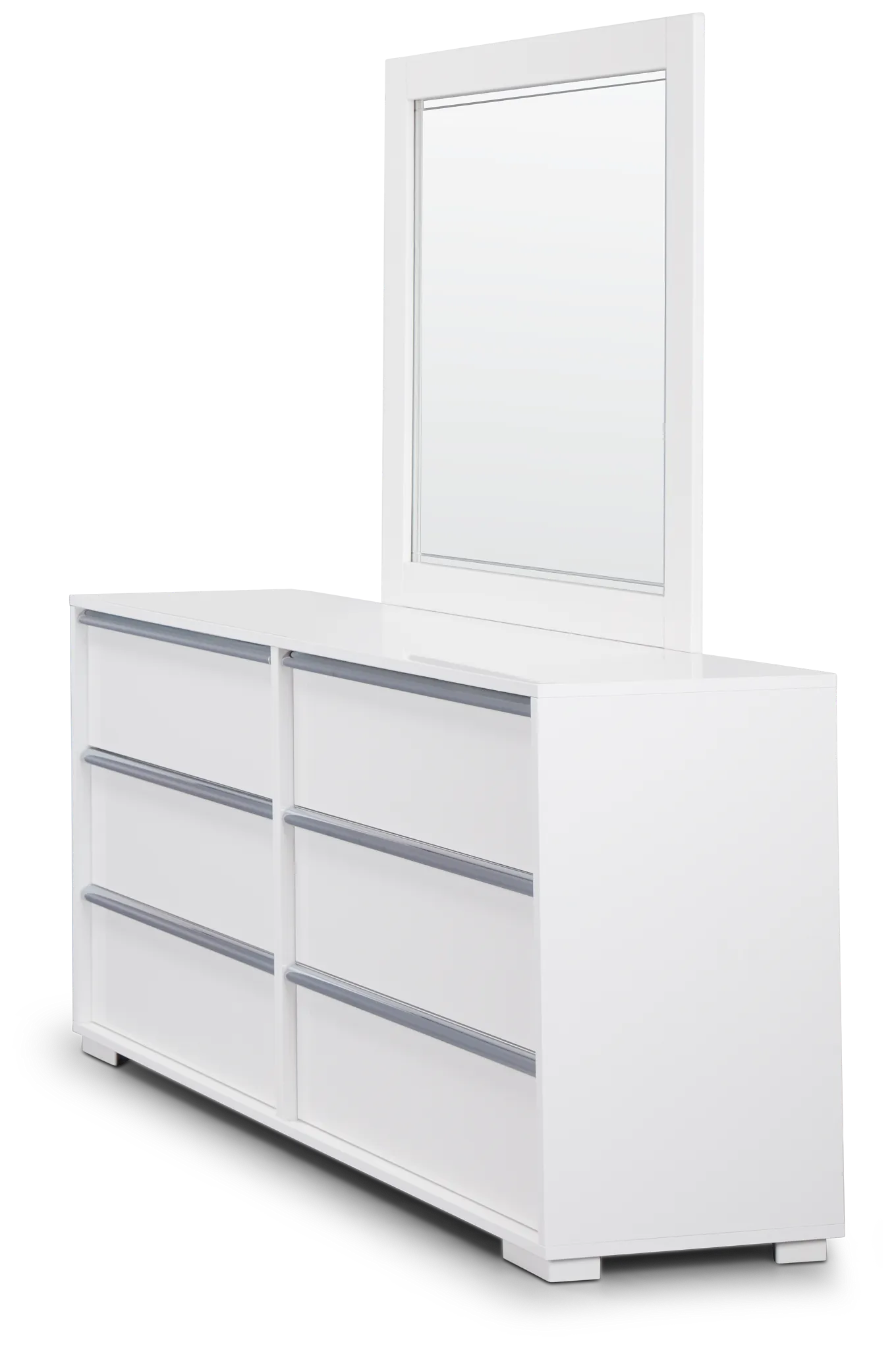 Doral White Dresser & Mirror