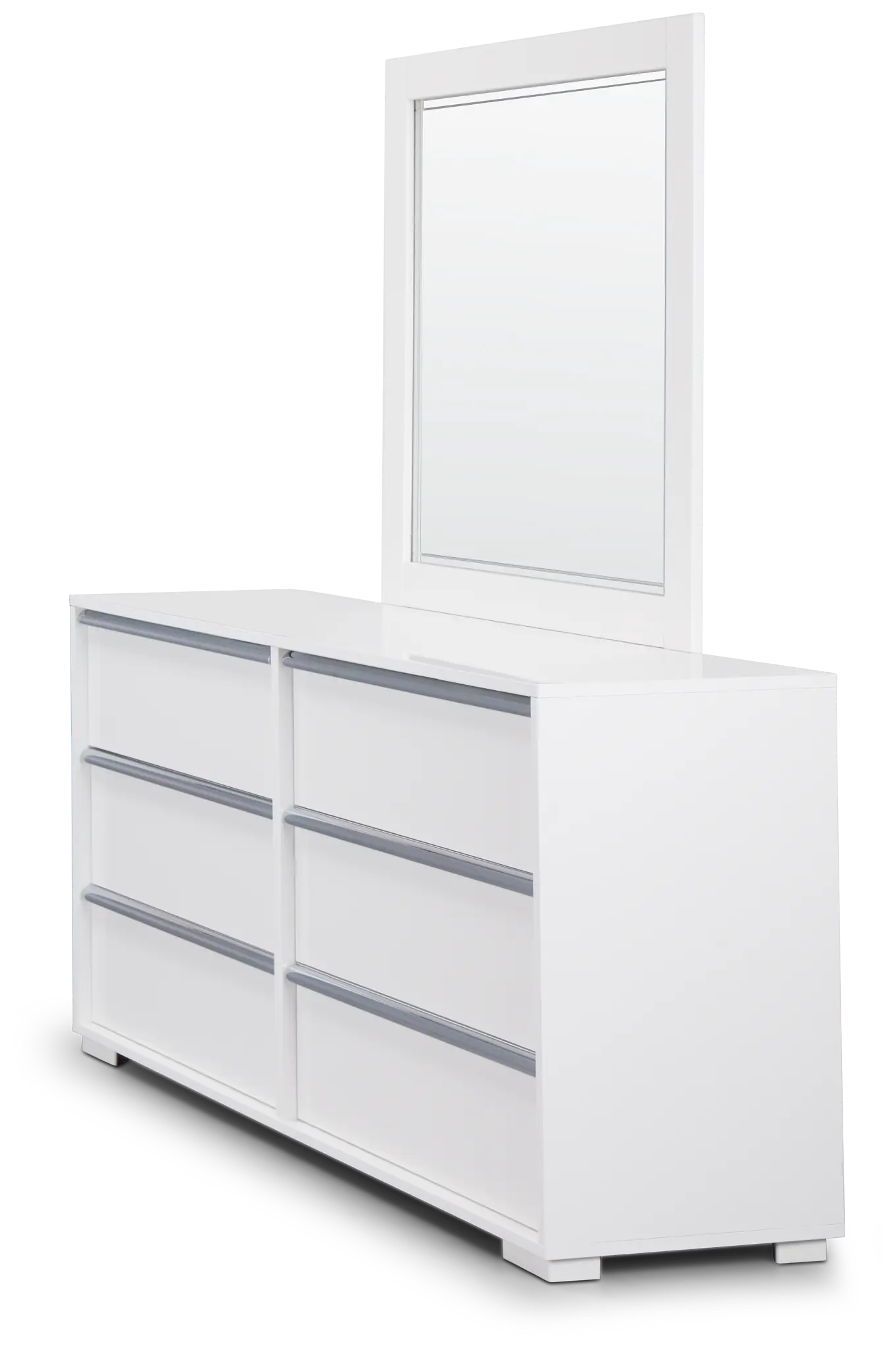 Doral White Dresser & Mirror Doral White Dresser & Mirror