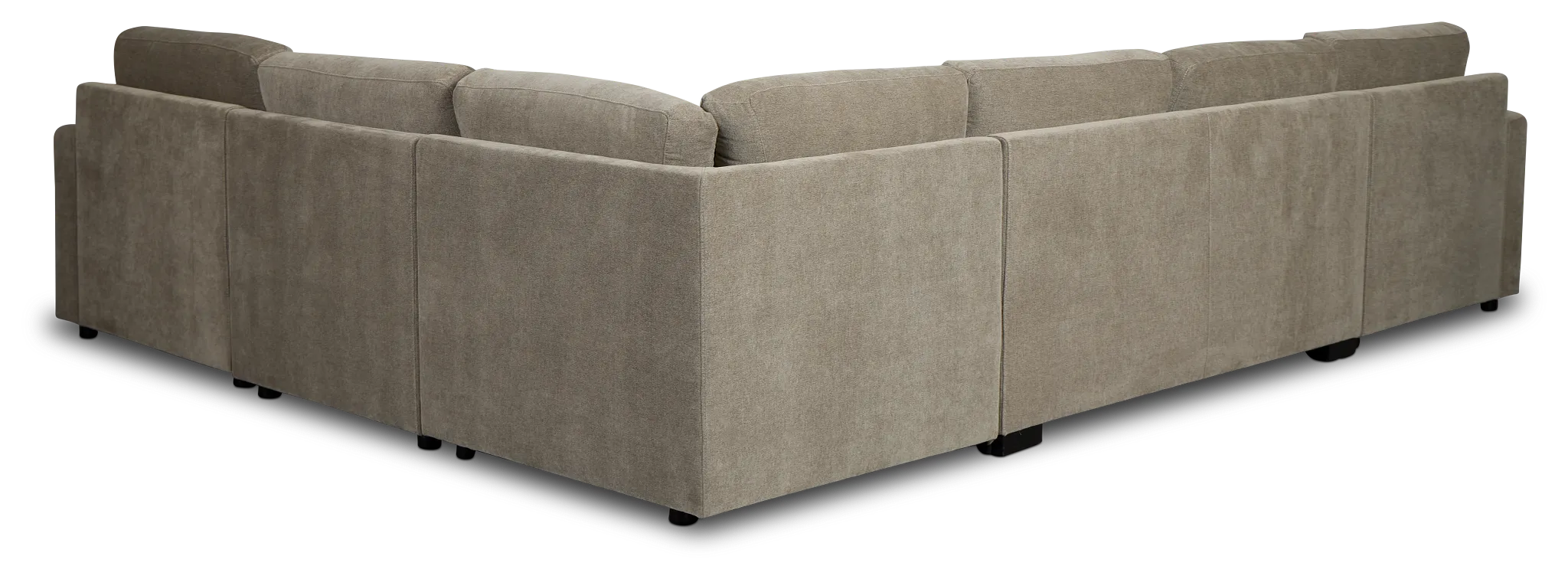 Addie Gray Fabric Medium Left Chaise Storage Sleeper Sectional