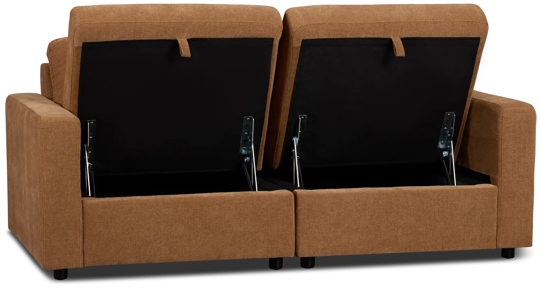 Addie Brown Fabric 2-piece Modular Storage Sofa Addie Brown Fabric 2-piece Modular Storage Sofa