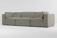 Destin Elite Gray Fabric 3-piece Modular Sofa