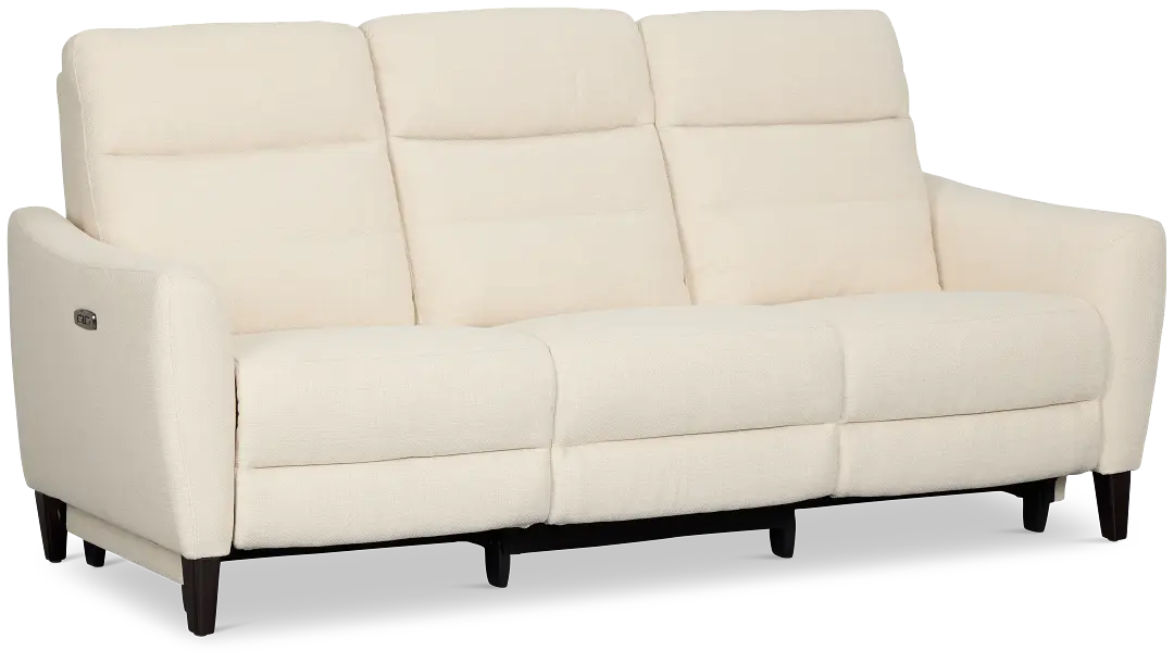 Keaton White Fabric Power Reclining Sofa W/ Power Headrest Keaton White Fabric Power Reclining Sofa W/ Power Headrest