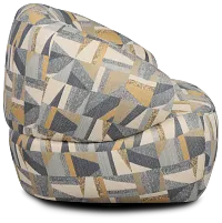 Cory Multicolored Fabric Swivel Accent Chair