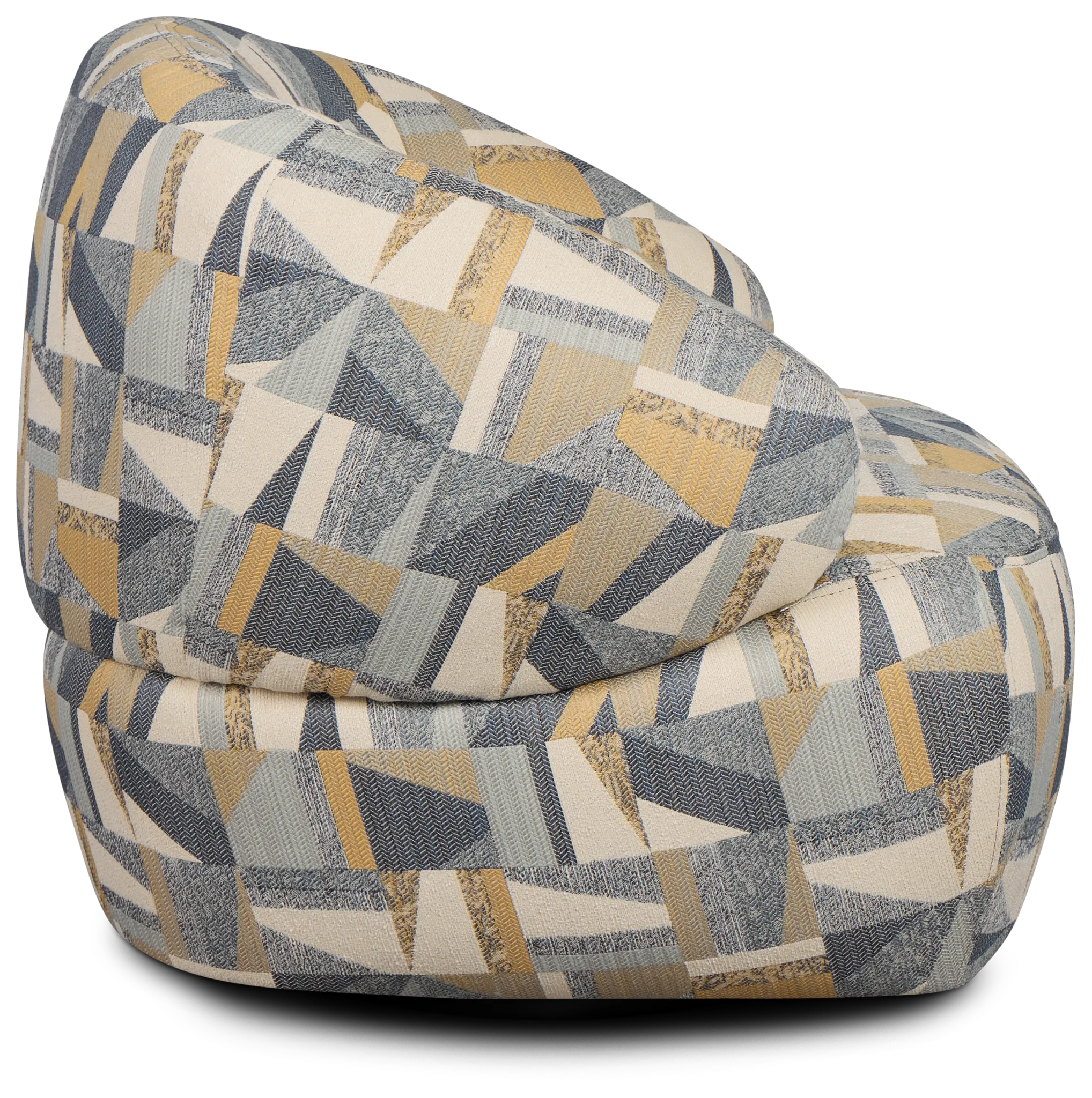 Cory Multicolored Fabric Swivel Accent Chair