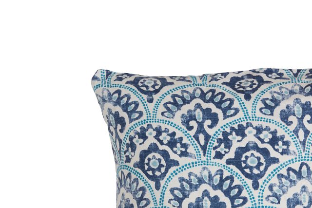 Tomini Blue Fabric 20" Accent Pillow (3)