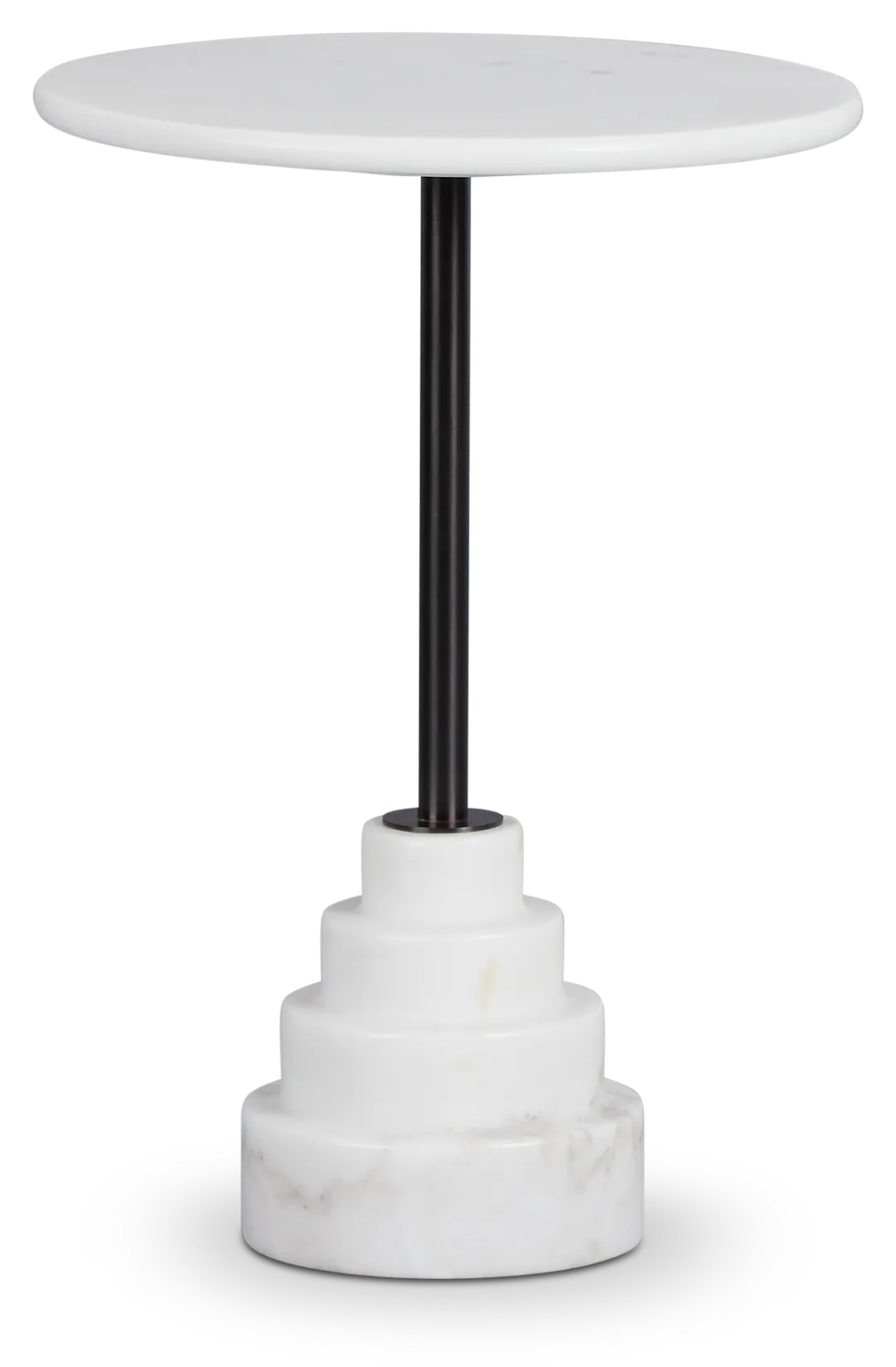 Argo Gray Marble Round End Table