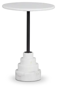 Argo Gray Marble Round End Table