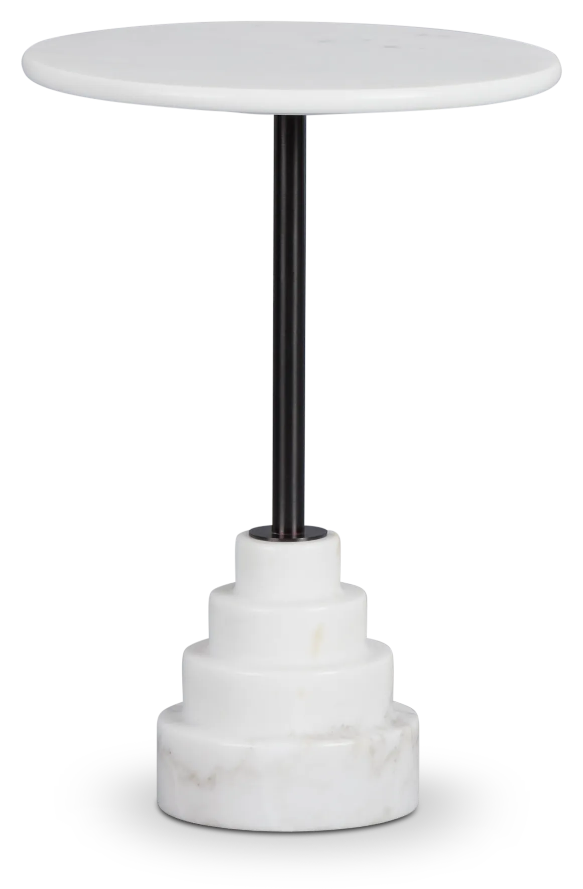 Argo Gray Marble Round End Table