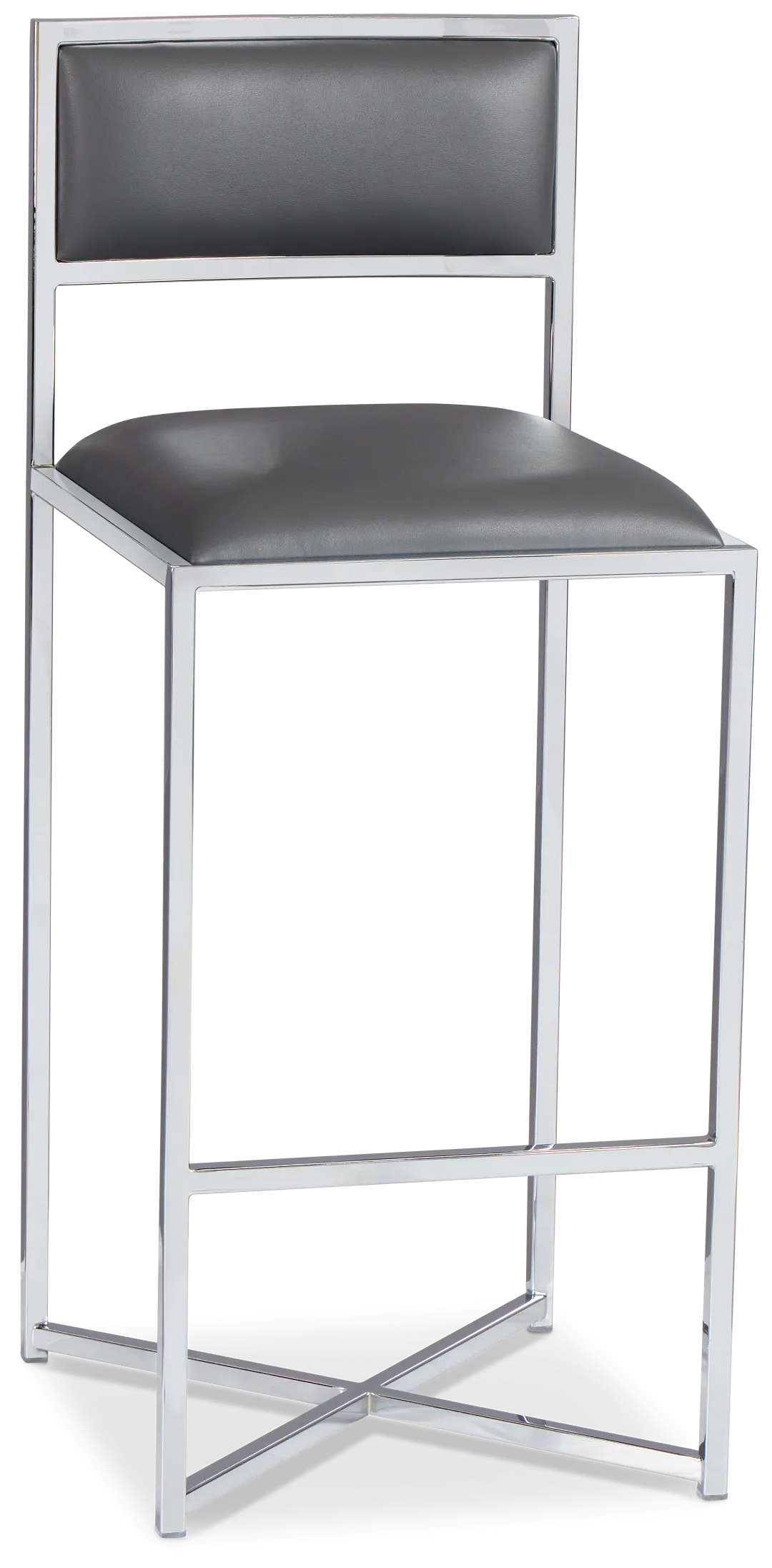 Amalfi Graystnl Steel 30" Upholstered Barstool