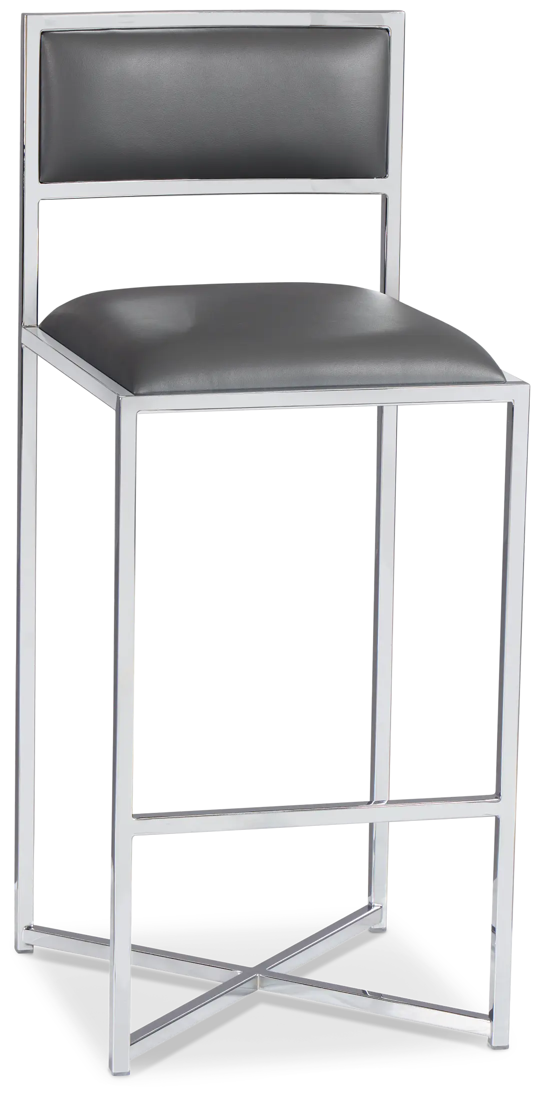 Amalfi Graystnl Steel 30" Upholstered Barstool Amalfi Graystnl Steel 30" Upholstered Barstool