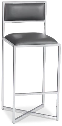 Amalfi Graystnl Steel 30" Upholstered Barstool