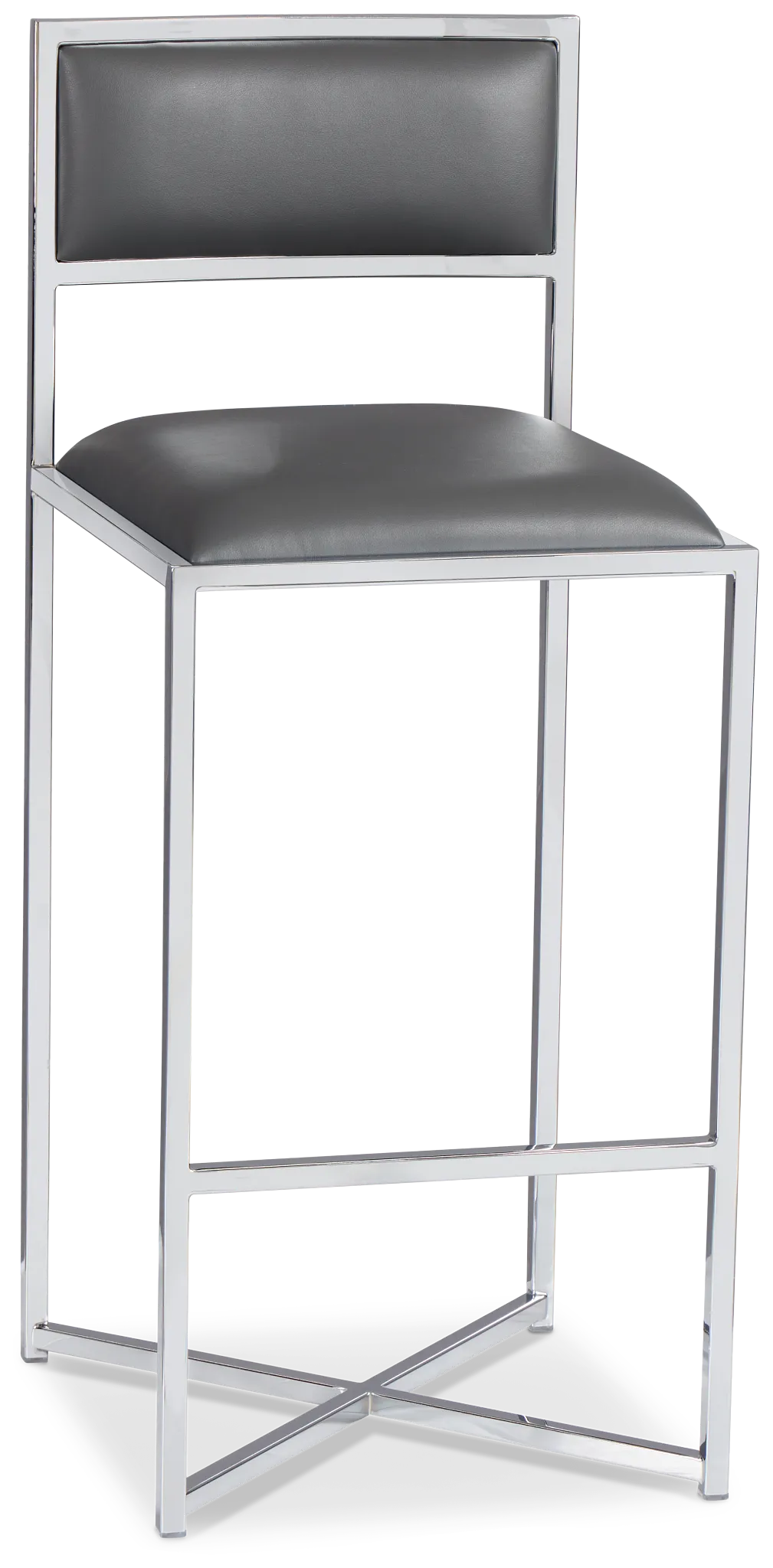 Amalfi Graystnl Steel 30" Upholstered Barstool