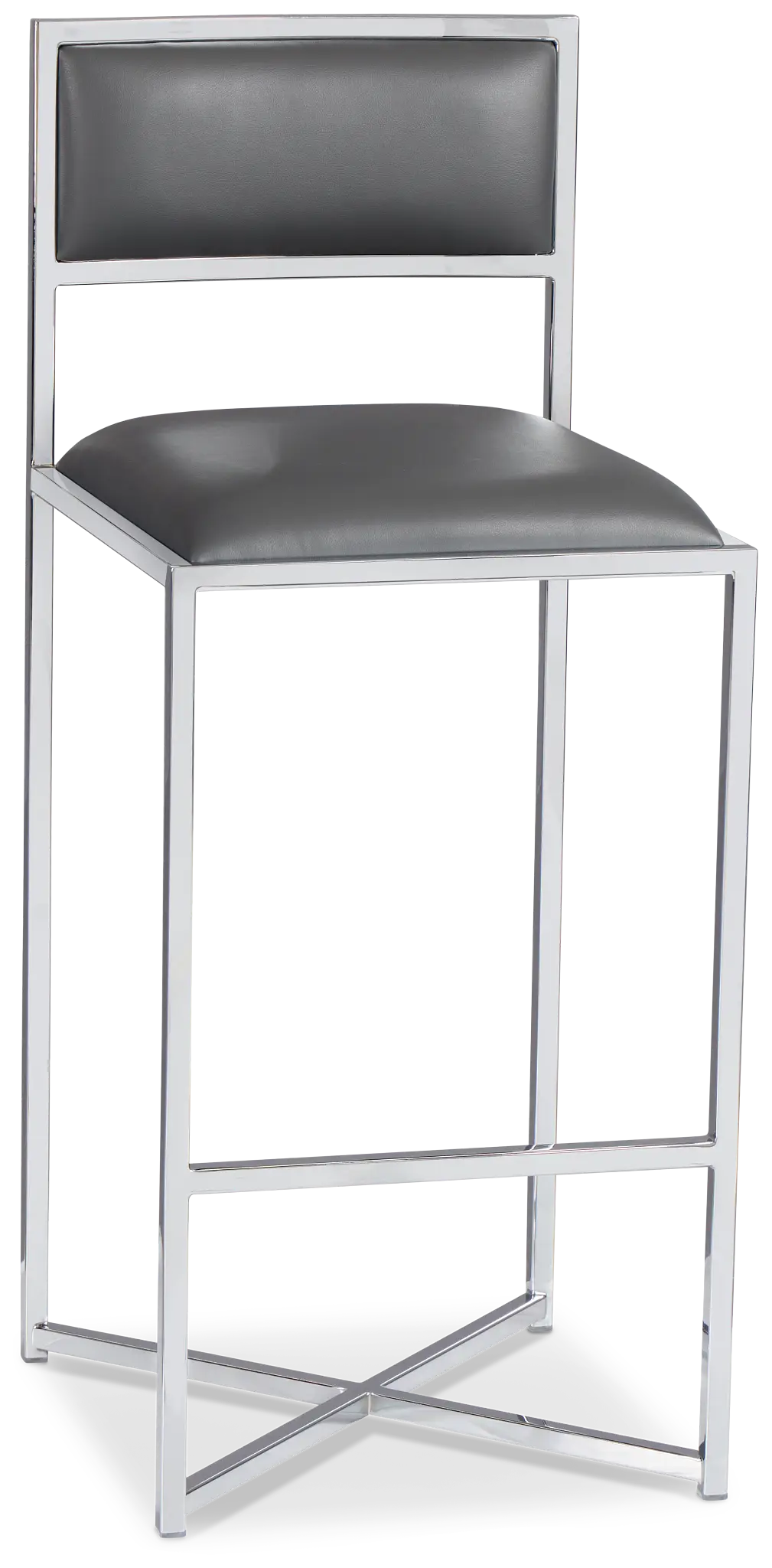 Amalfi Graystnl Steel 30" Upholstered Barstool Amalfi Graystnl Steel 30" Upholstered Barstool