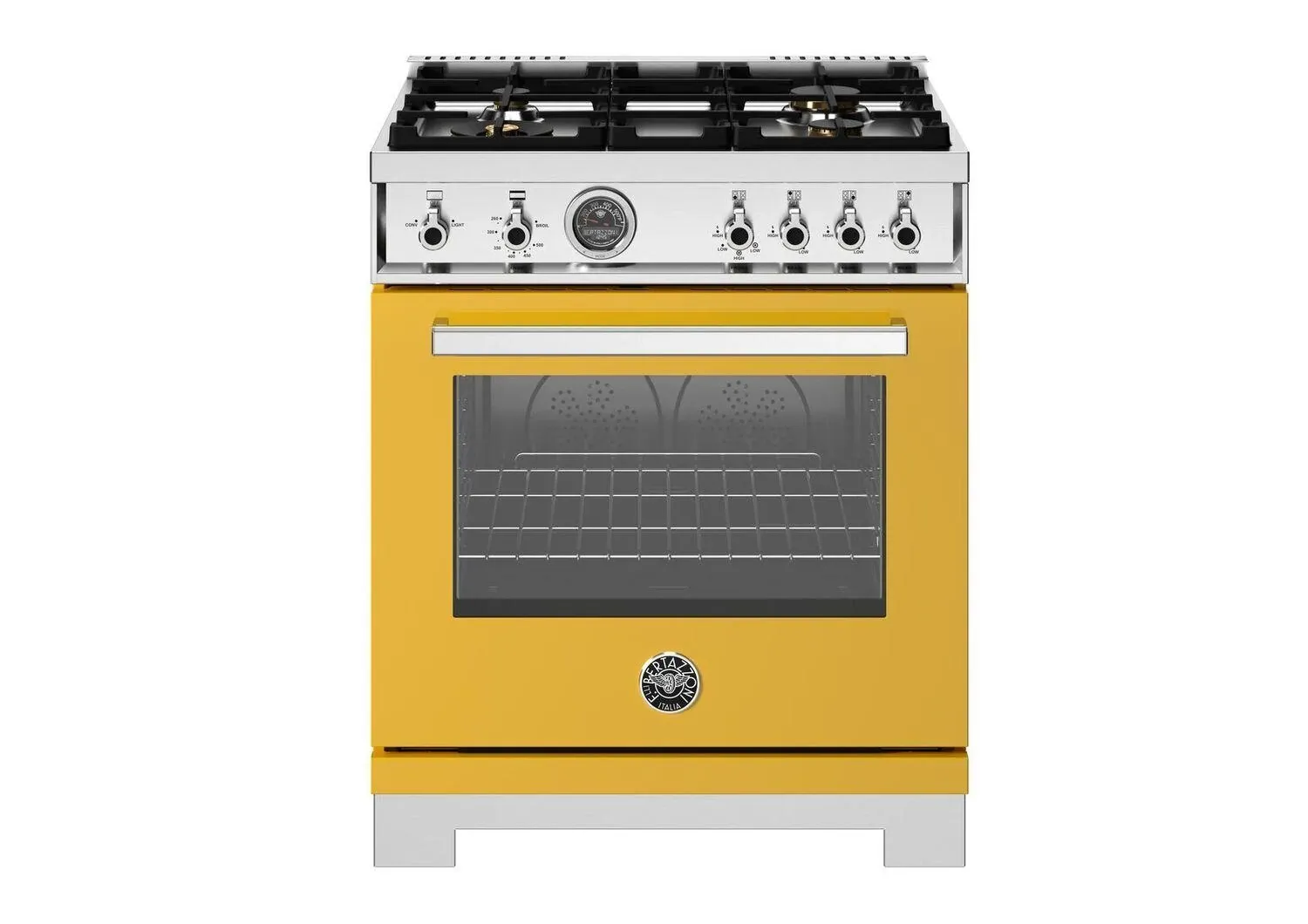 Bertazzoni 304 Series Yellow 30" Gas Range