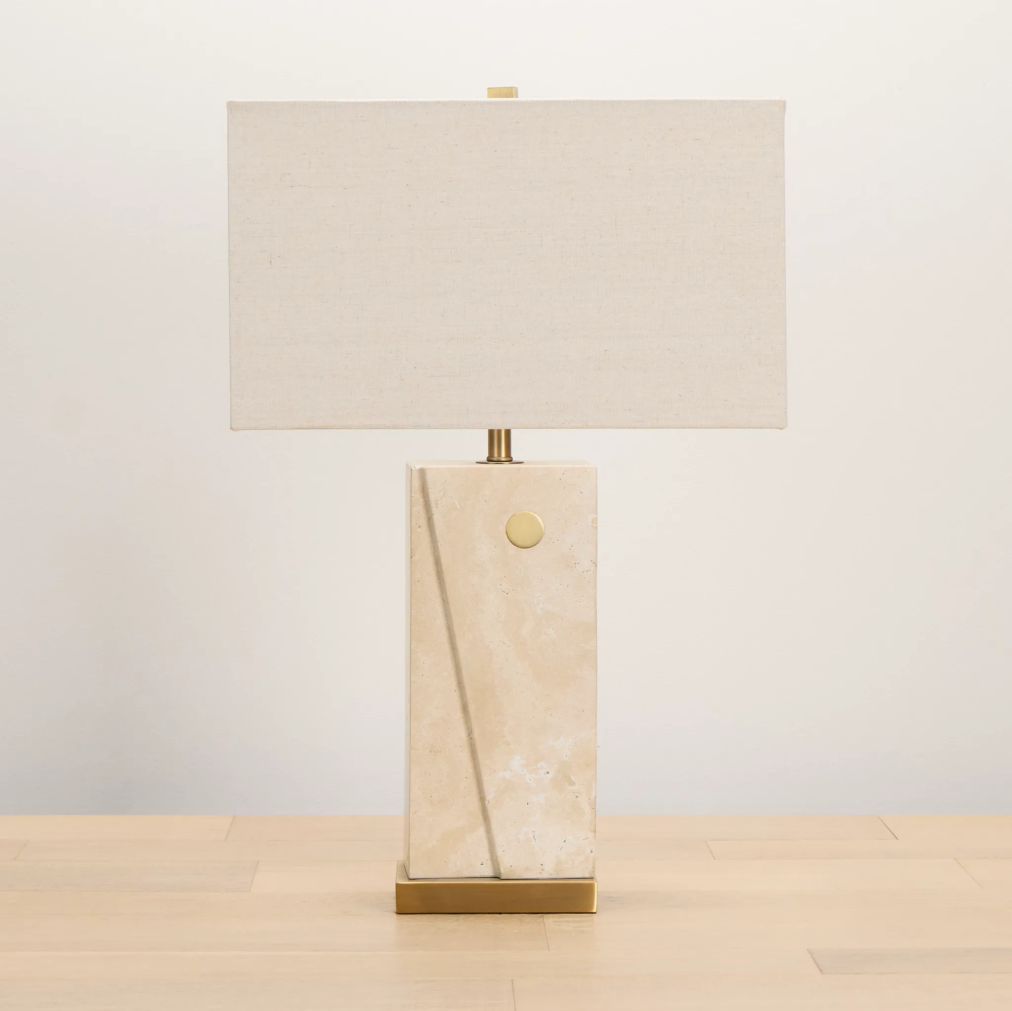 Keyla White Stone Table Lamp