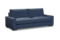 Edgewater Revenue Dark Blue 96" Sofa W/ 2 Cushions
