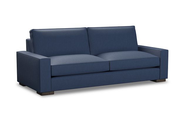 Edgewater Revenue Dark Blue 96" Sofa W/ 2 Cushions