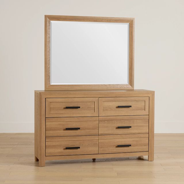 Delray Light Tone Dresser & Mirror