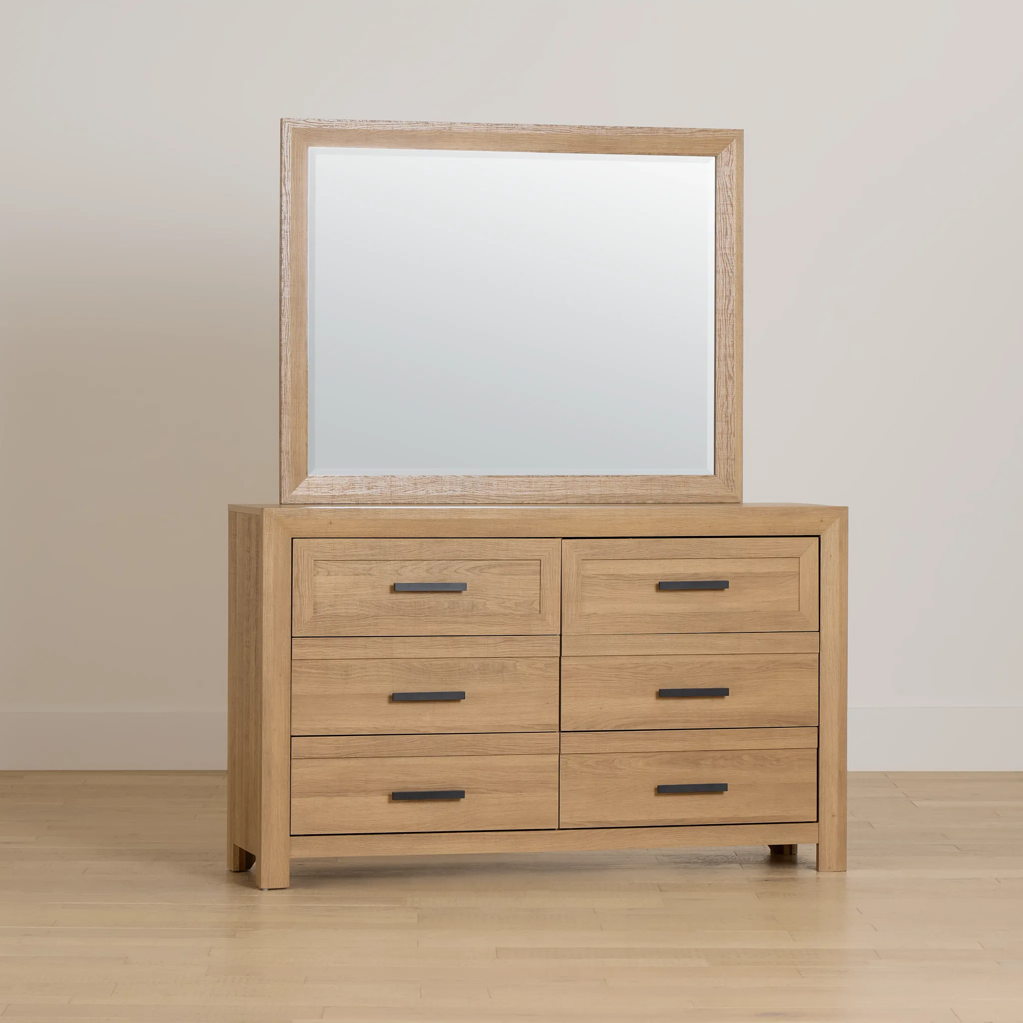 Delray Light Tone Dresser & Mirror