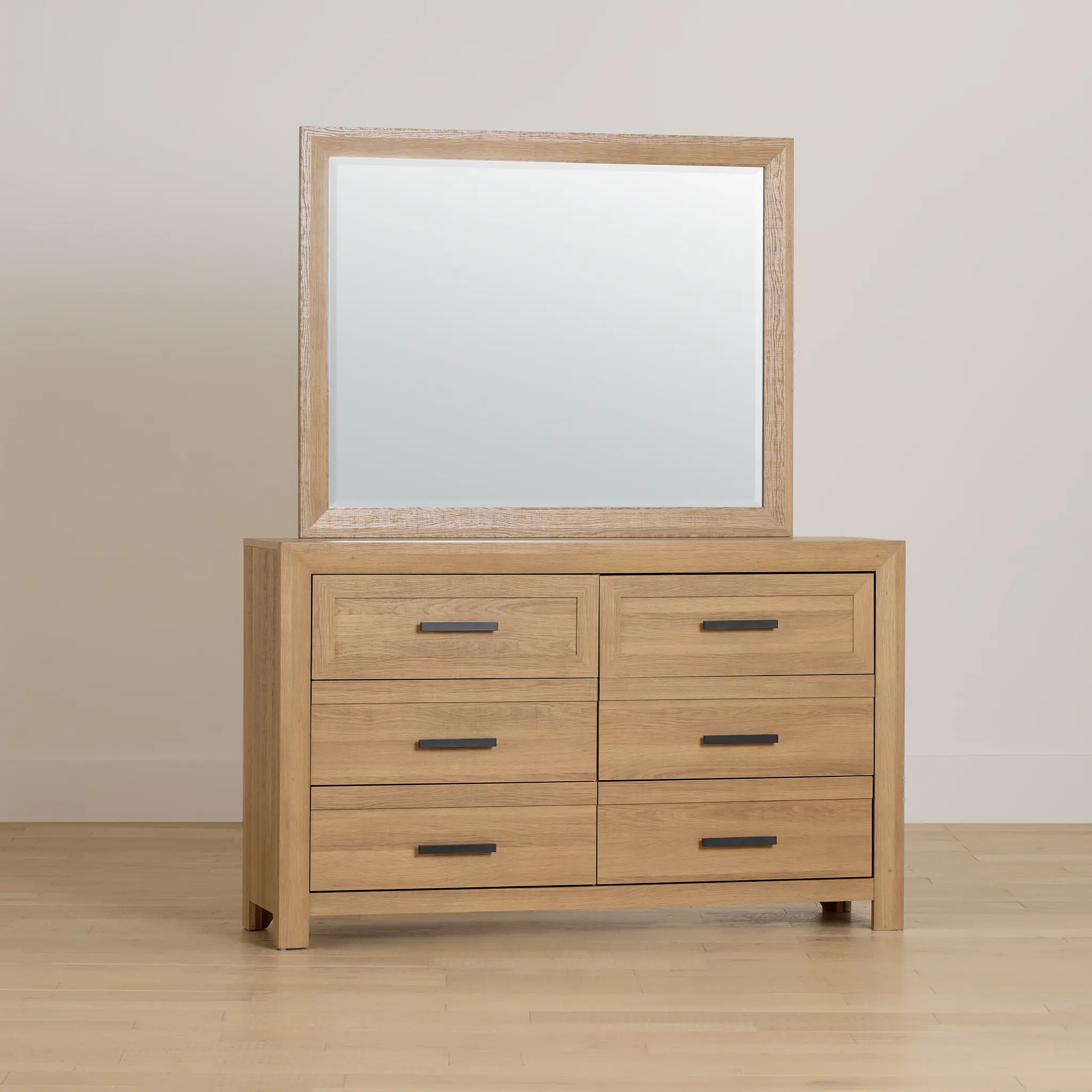 Delray Light Tone Dresser & Mirror Delray Light Tone Dresser & Mirror