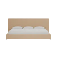 Grayton Merino Taupe 54" Upholstered Platform Bed