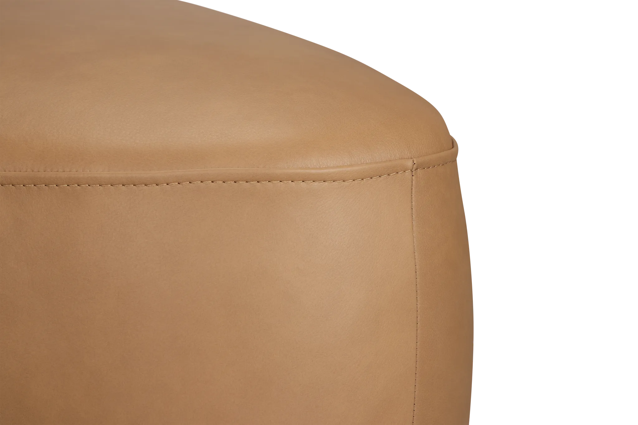Jovi Brown Leather Large Accent Ottoman