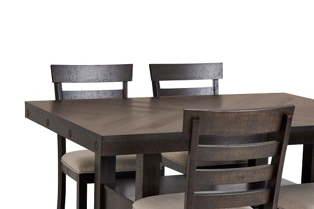 Colorado Dark Tone High Table & 4 Barstools