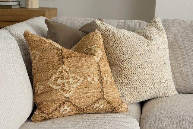 Collar Light Brown 22" Accent Pillow