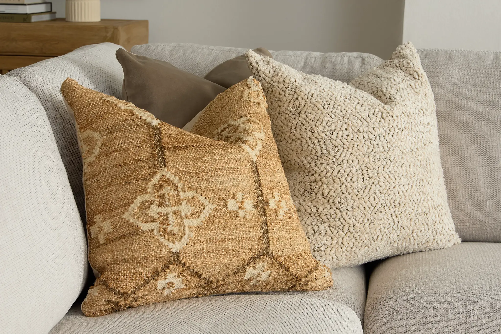 Collar Light Brown 22" Accent Pillow Collar Light Brown 22" Accent Pillow