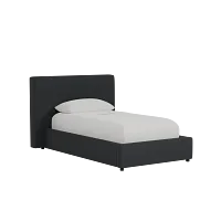 Grayton Peyton Dark Blue 44" Upholstered Platform Bed