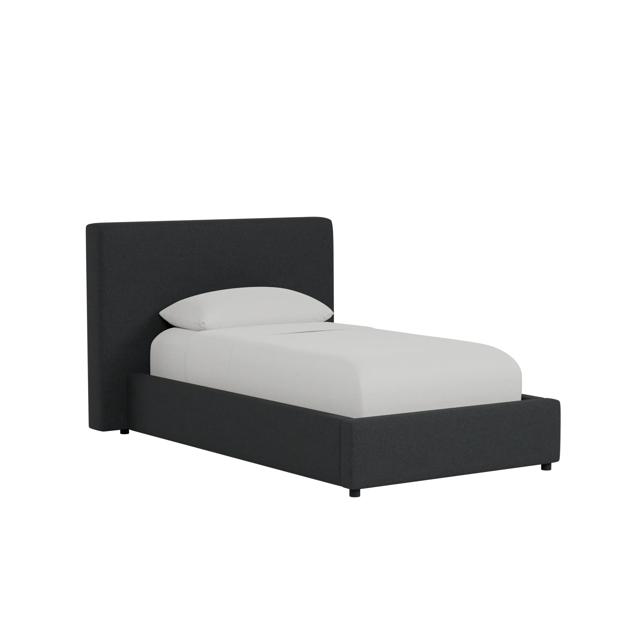 Grayton Peyton Dark Blue 44" Upholstered Platform Bed