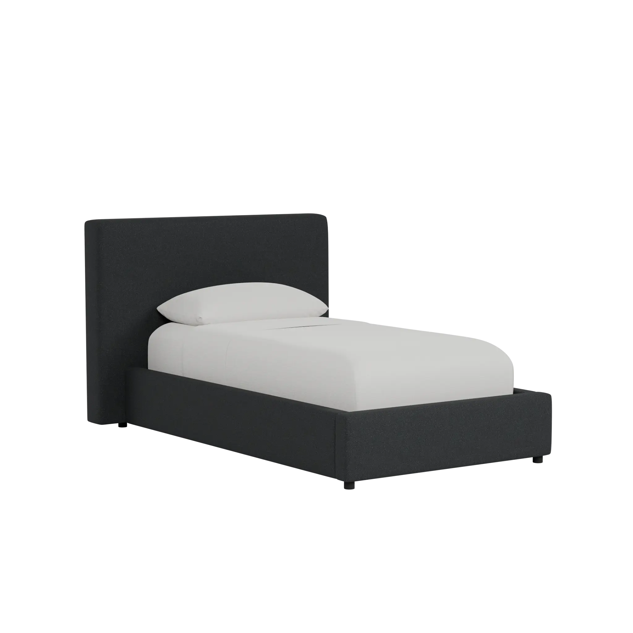 Grayton Peyton Dark Blue 44" Upholstered Platform Bed Grayton Peyton Dark Blue 44" Upholstered Platform Bed