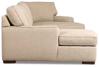Sinclair Brown Fabric Left Chaise Cuddler Sectional