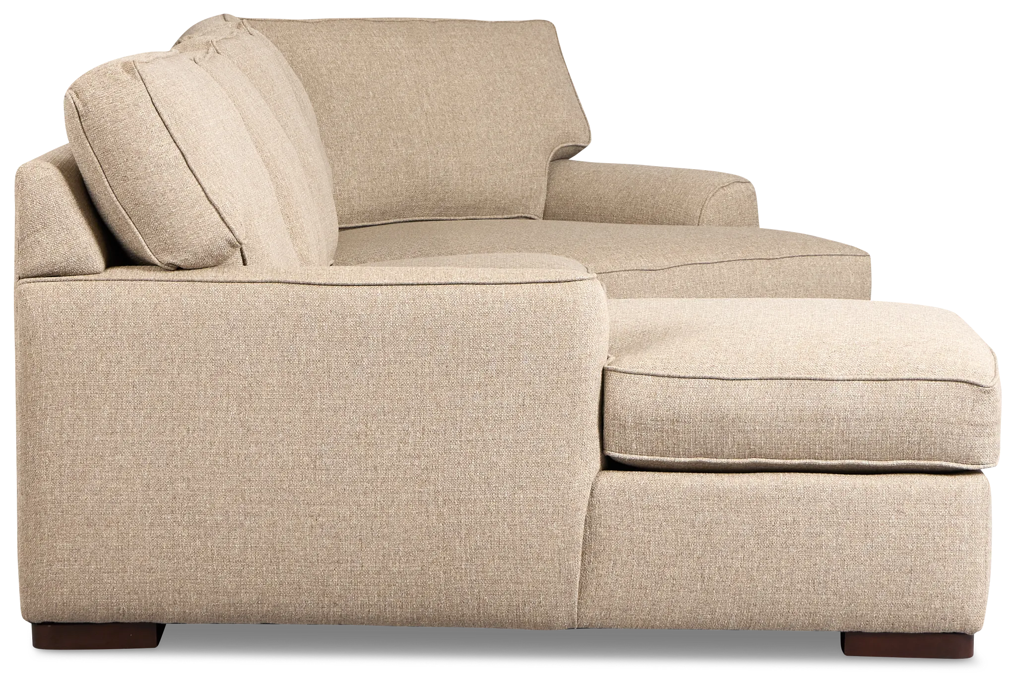 Sinclair Brown Fabric Left Chaise Cuddler Sectional