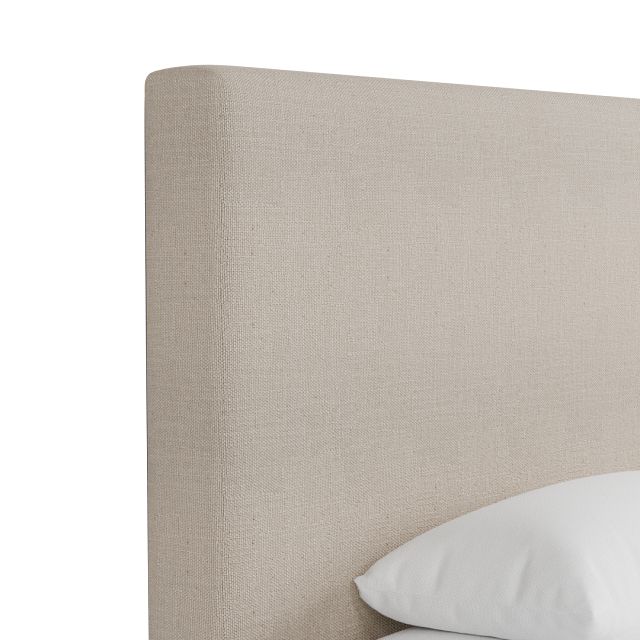 Grayton Linen Beige 54" Upholstered Platform Bed
