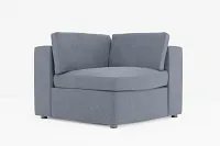Destin Victory Dark Blue Fabric Corner Chair