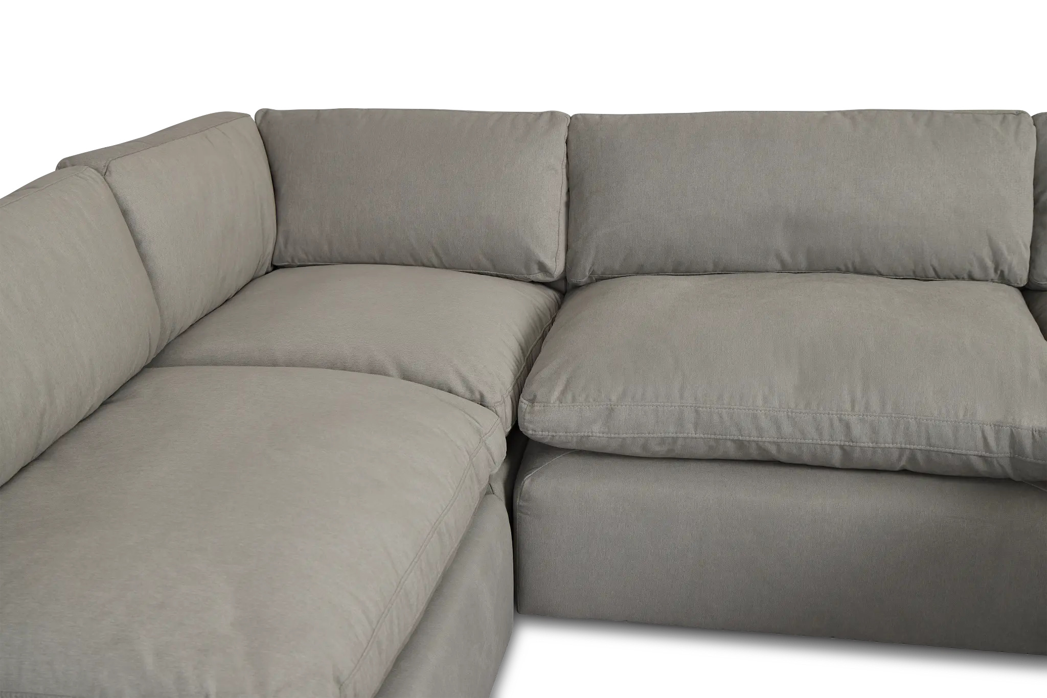 Grant Light Gray Fabric 4-piece Modular Sectional Grant Light Gray Fabric 4-piece Modular Sectional