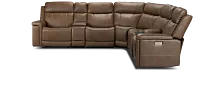 Jayden Brown Micro Large Dual Power Reclining Two-arm Sectional