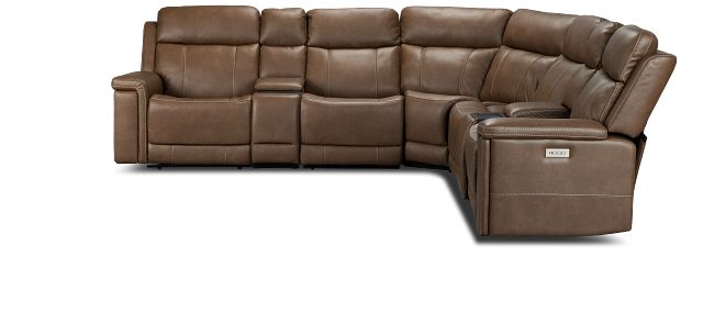 Jayden Brown Micro Large Dual Power Reclining Two-arm Sectional