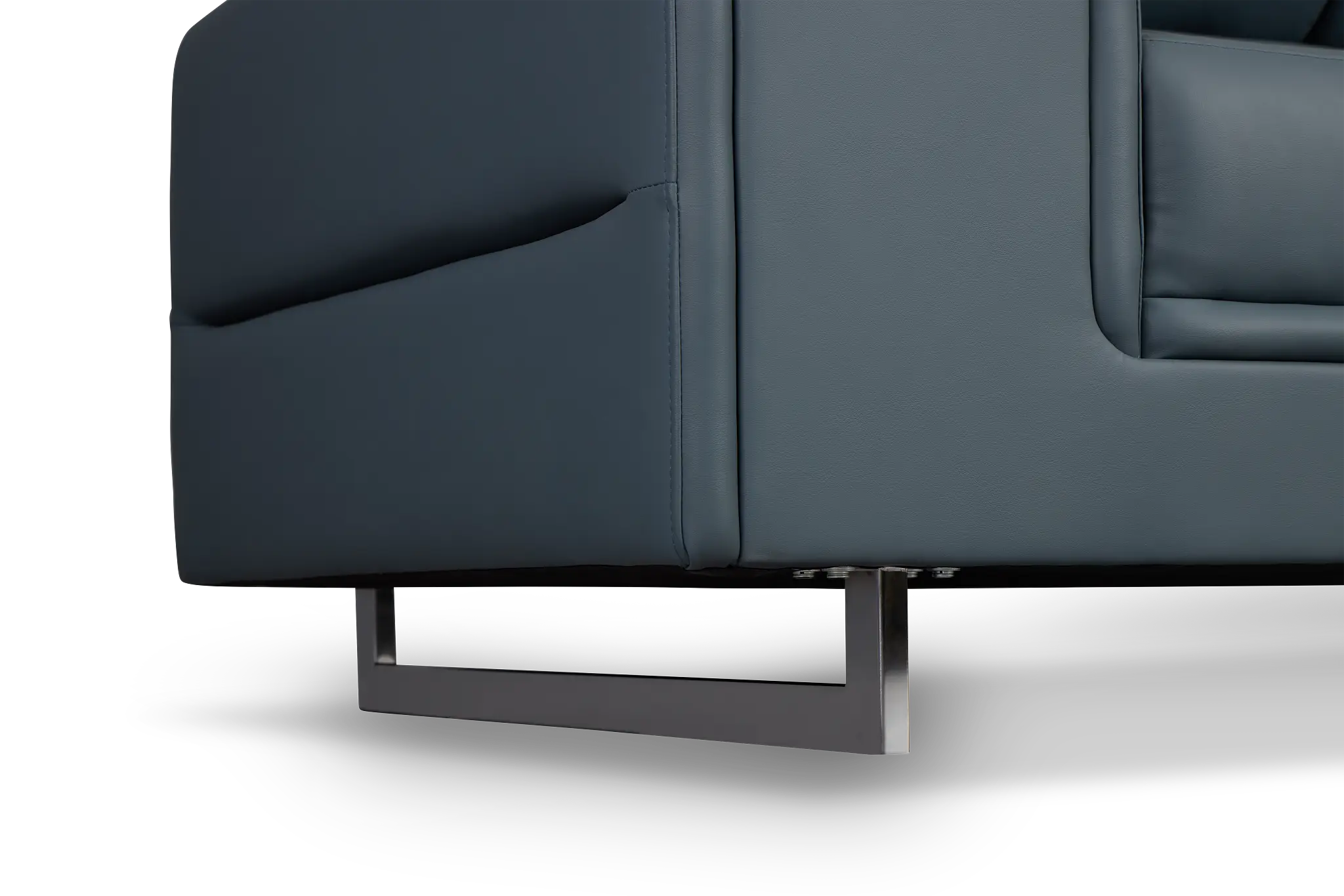 Drew Dark Blue Micro Loveseat Drew Dark Blue Micro Loveseat