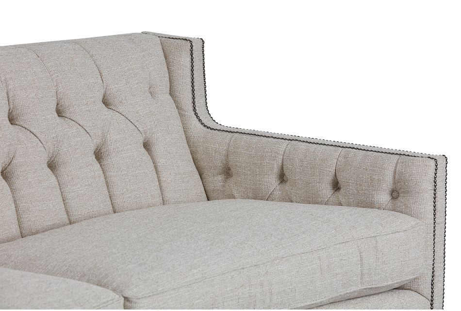 Candace Beige Fabric Sofa,  (7)