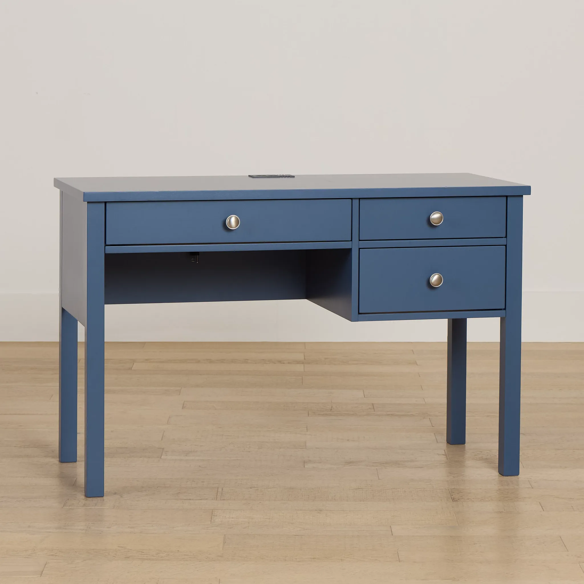 Charleston Dark Blue 3-drawer Desk