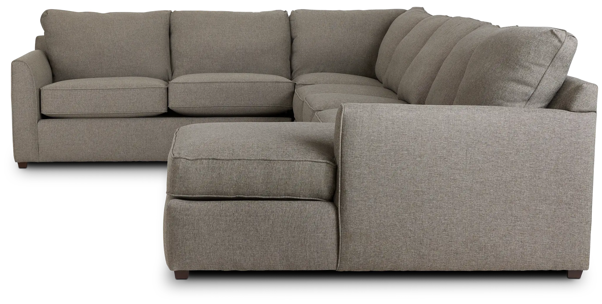 Asheville Brown Fabric Large Right Chaise Sectional Asheville Brown Fabric Large Right Chaise Sectional