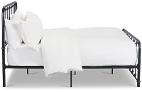 Rory Black Metal Panel Bed